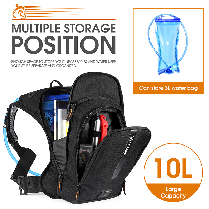 Mountain Biking Backpack - Рюкзак для гидратации WEST BIKING 10